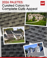 Curated samples and residential examples showcasing top GAF roof shingle colors for 2026 curb appeal.
